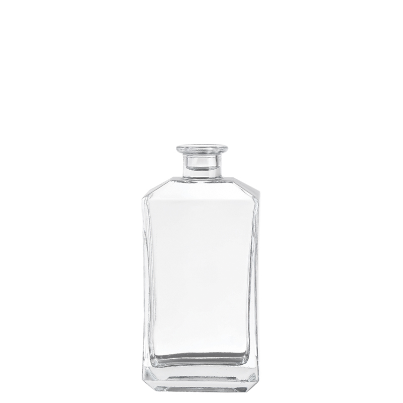 Custom rectangular shape whiskey glass bottle 500ml