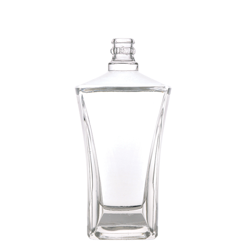Custom rectangular shape whiskey glass bottle 500ml