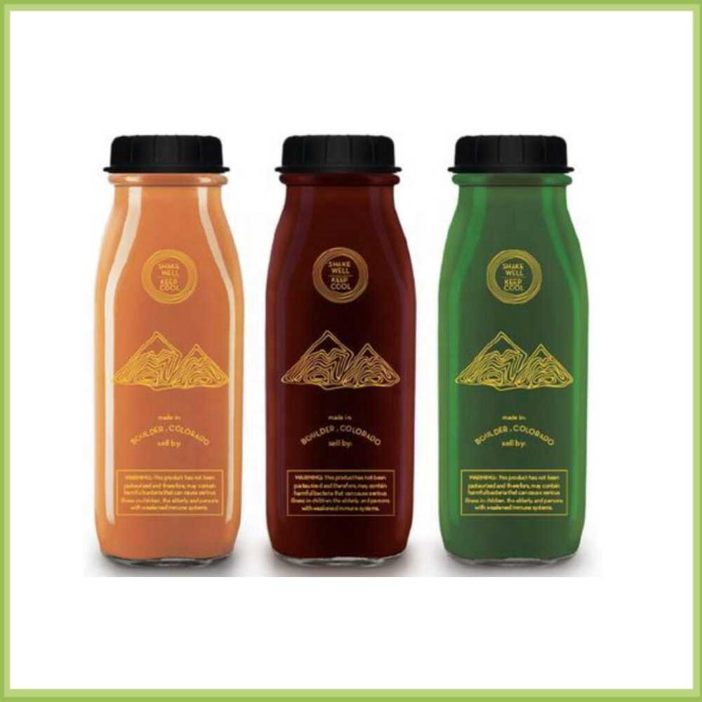 Custom round shape double fancy glasses fruit glass juice bottle