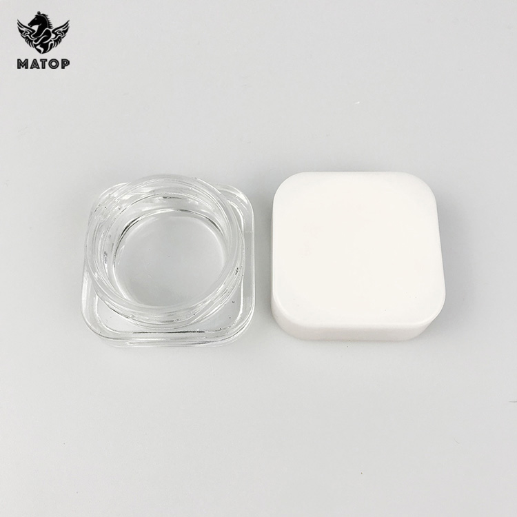 Custom round square 3 5 7 9 gram wax cbd extracts gram mini glass jars