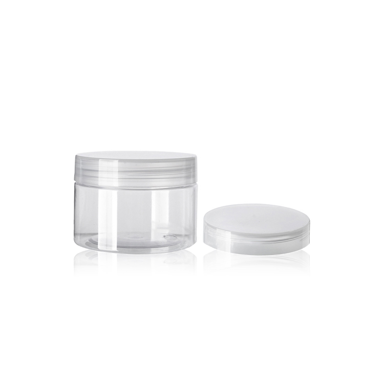 Custom size wide mouth 80ml 100ml 120ml 150ml 200ml 250ml 350ml short plastic transparent pet jar