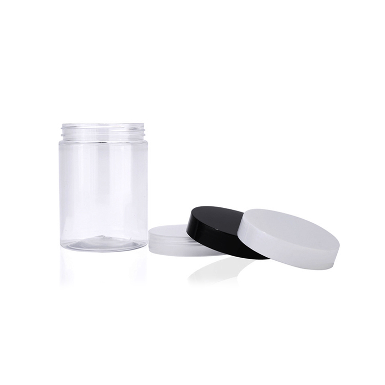 Custom size wide mouth 80ml 100ml 120ml 150ml 200ml 250ml 350ml short plastic transparent pet jar