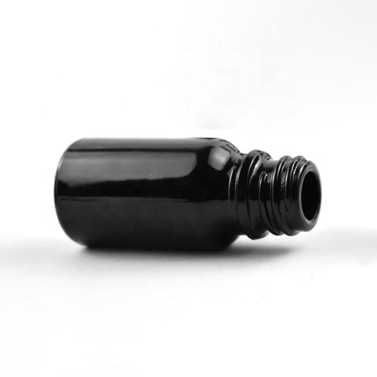 Custom spray matte black glass dropper bottle bamboo child resistant screw cap frosted clear boston bottles with pipette