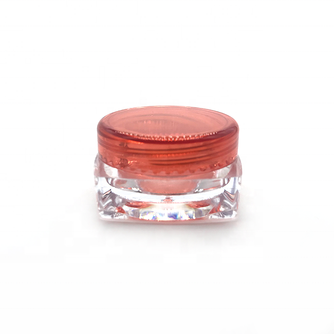 Custom square 3g 5g cosmetic cream jars