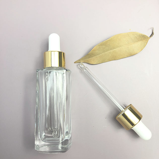 Custom square essential oil 15ml glass eye dropper bottle for essential oil with dropper