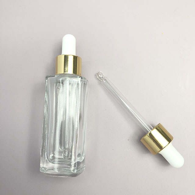 Custom square essential oil 15ml glass eye dropper bottle for essential oil with dropper