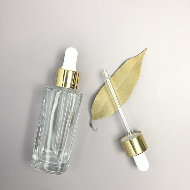 Custom square essential oil 15ml glass eye dropper bottle for essential oil with dropper