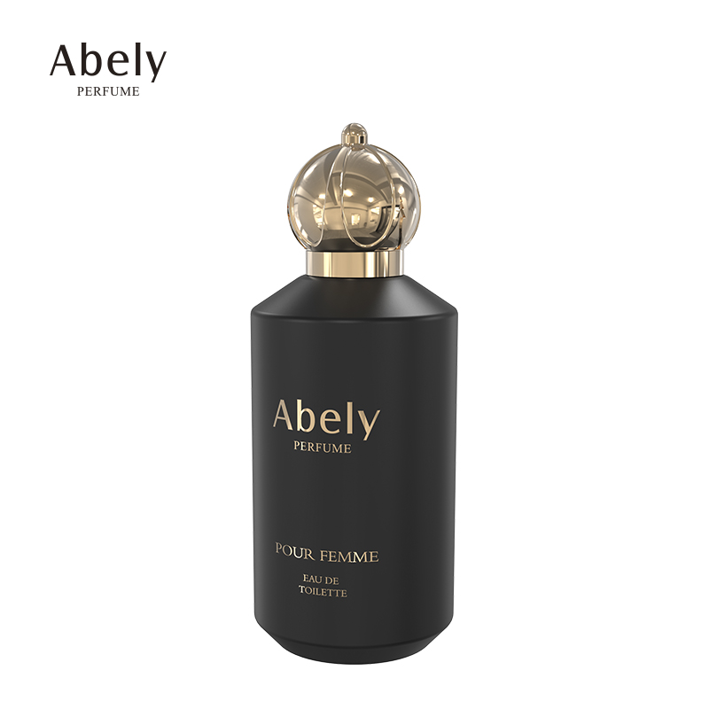 Custom stylish 100ml round empty clear glass crimp spray cologne fragrance perfume bottle for perfume packaging