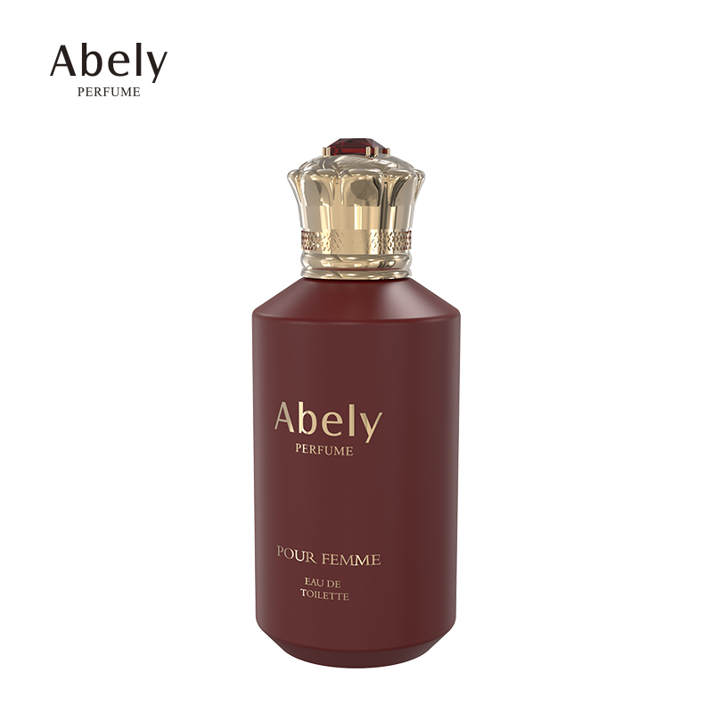 Custom stylish 100ml round empty clear glass crimp spray cologne fragrance perfume bottle for perfume packaging