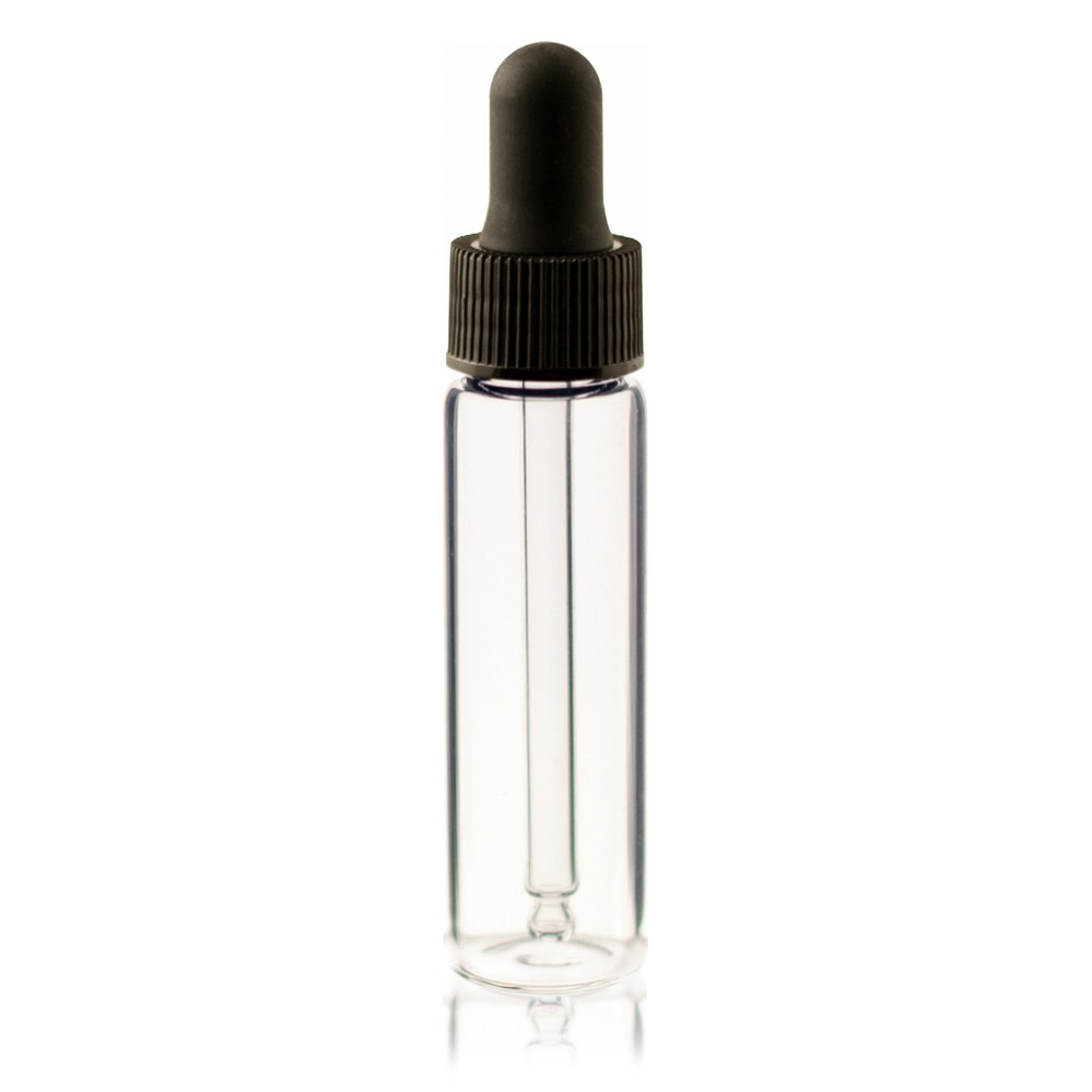 Custom tube length width 10ml 15ml sample dropper bottle clear glass vial