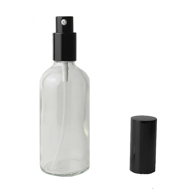 Custom types of spray mist bottle nozzle spray bottle 50 ml 100 ml 120 ml glass screen printing for thick liquid