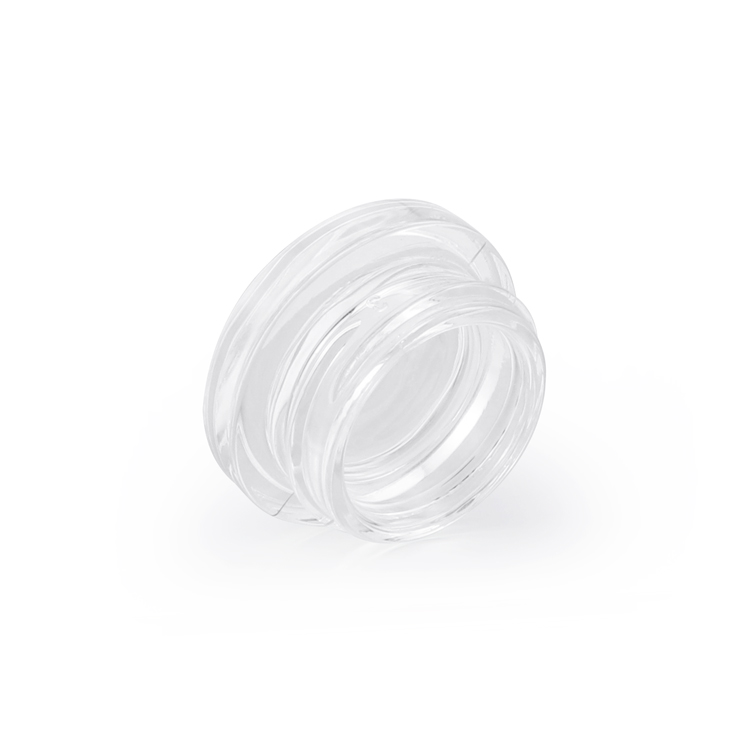 Custom uk CBD packaging transparent round 3ml 5ml 7ml small concentrate childproof glass jars with CRC cap