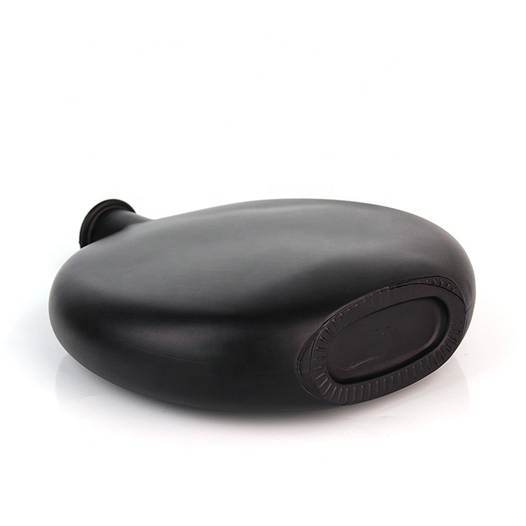 Custom unique 500ml flat round matte black glass bottles for liquor vodka whisky with stopper