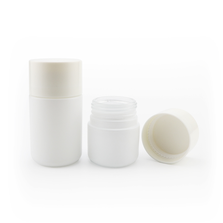 Custom white child resistant glass jar empty glass candle jars with lids