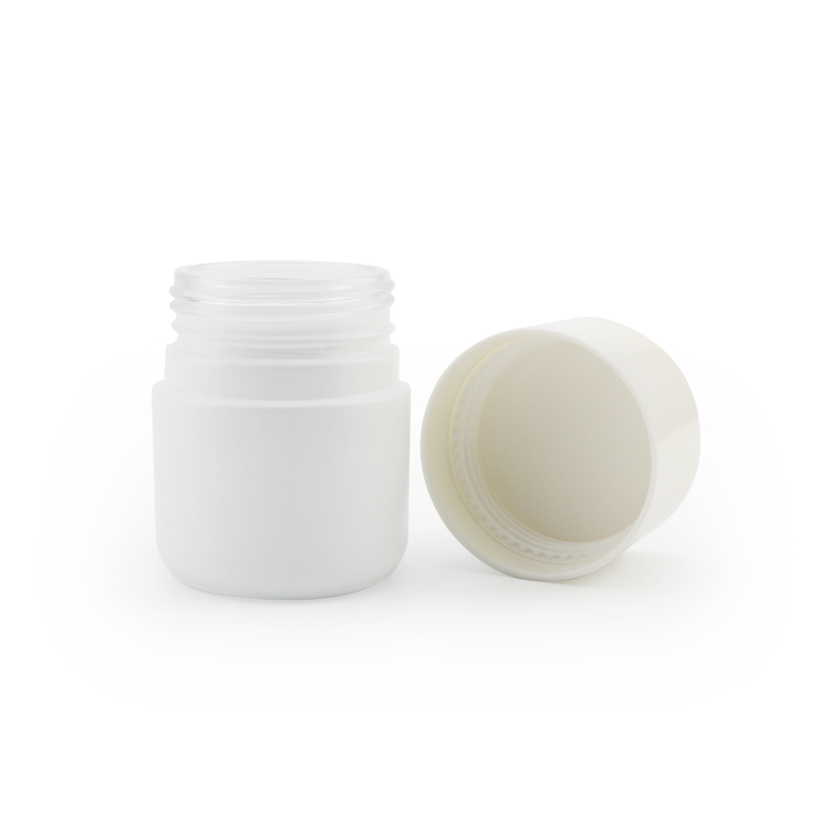 Custom white child resistant glass jar empty glass candle jars with lids