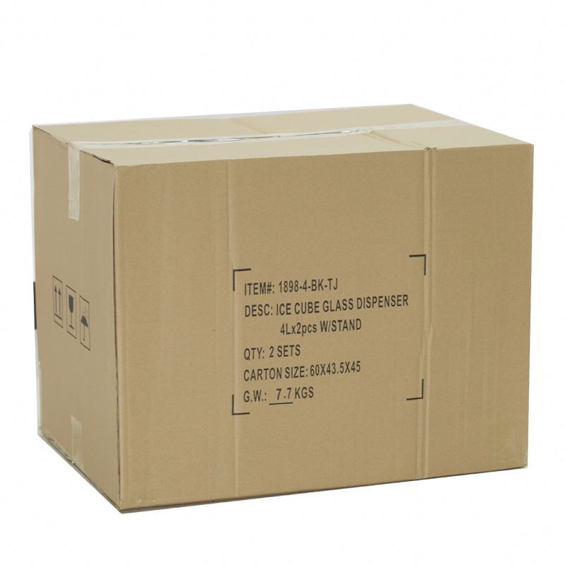 Custom wholesale Personalized design Ice cube embossed juice dispenser mixer with iron stand