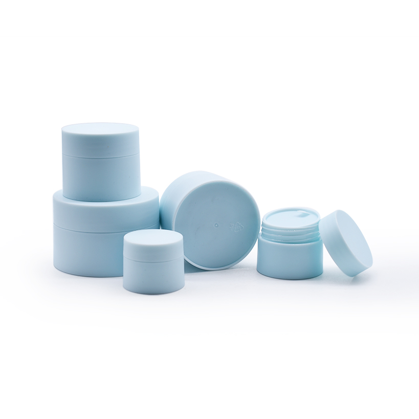 Customer customized cosmetic empty jar black white blue pink plastic pp cream jar
