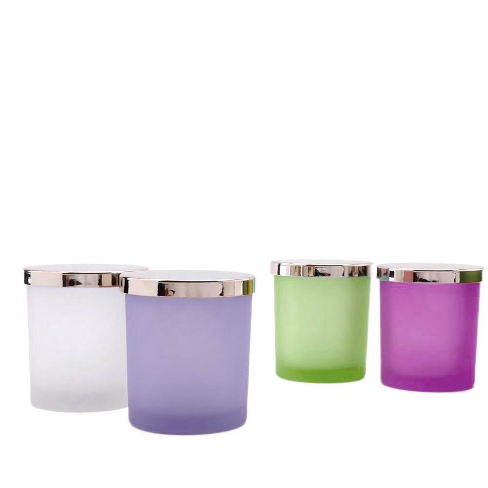 Customised most popular painted scented glass candle jars and lids
