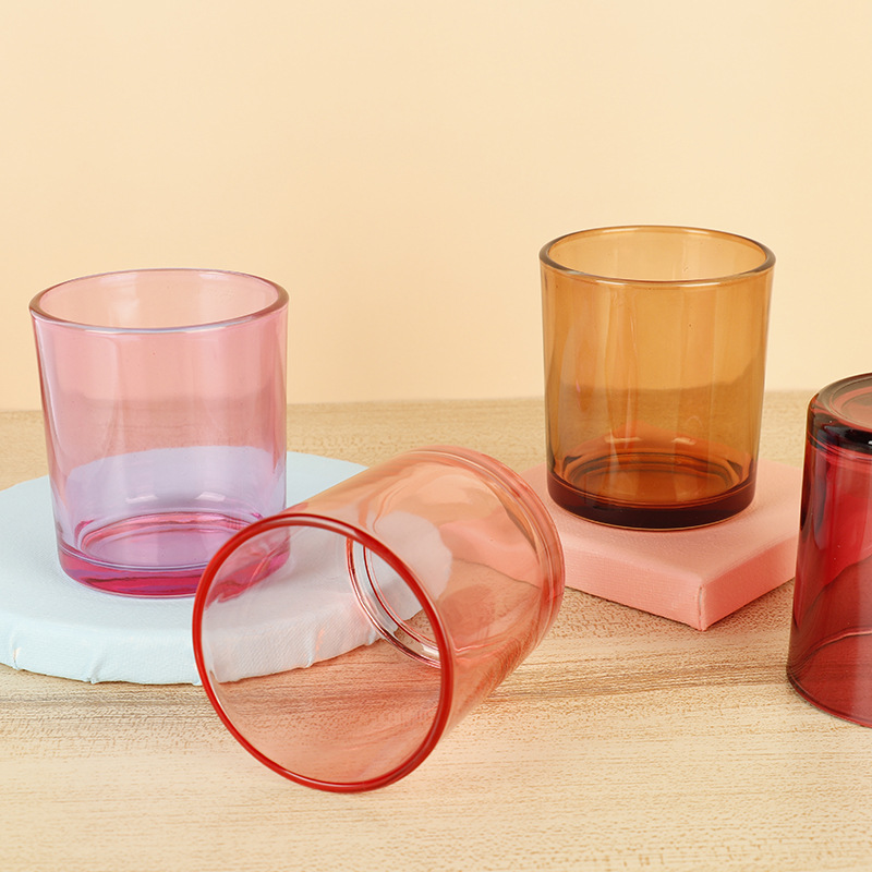 Customised most popular painted scented glass candle jars and lids