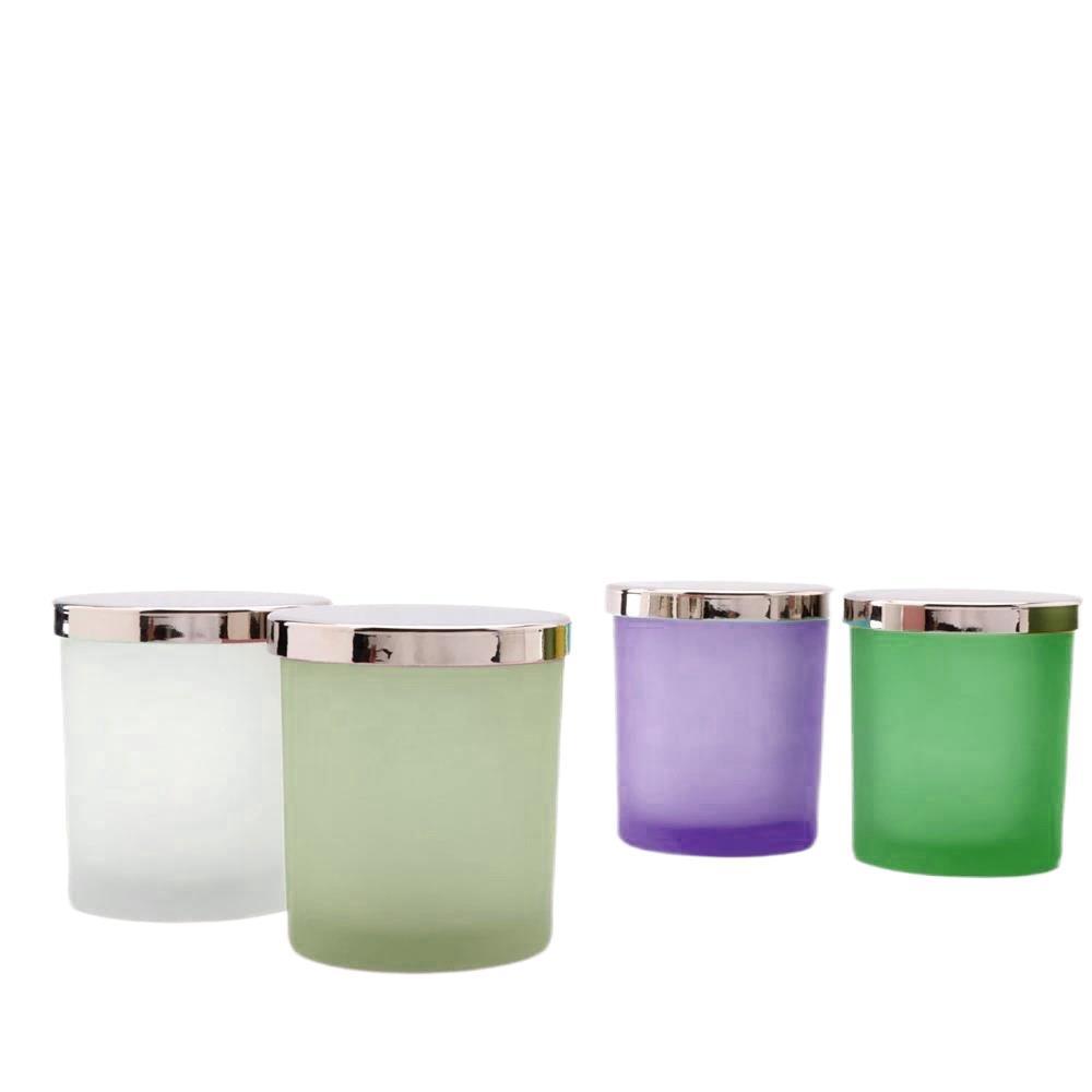 Customised most popular painted scented glass candle jars and lids