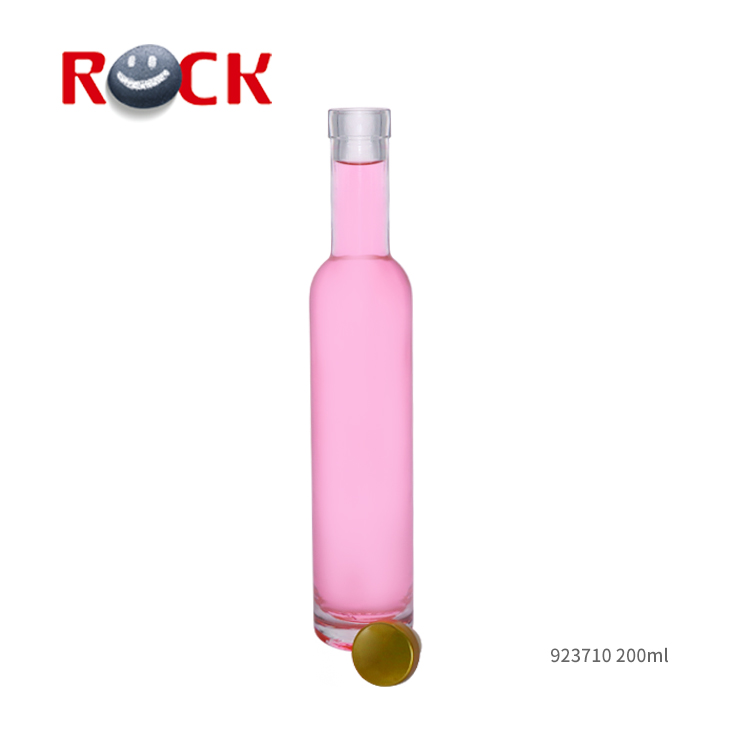 Customizable 200Ml Long Neck Transparent Fruit Liquor Ice Wine Glass Bottle With Lid