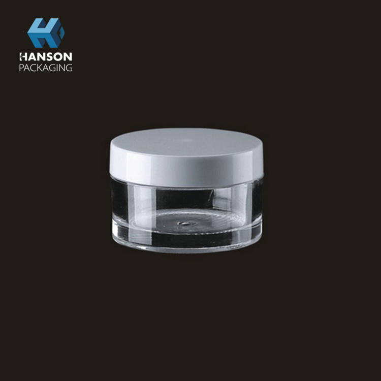 Customizable 3g 5g 10g PP small packaging round square luxury transparent clear plastic cosmetic jar