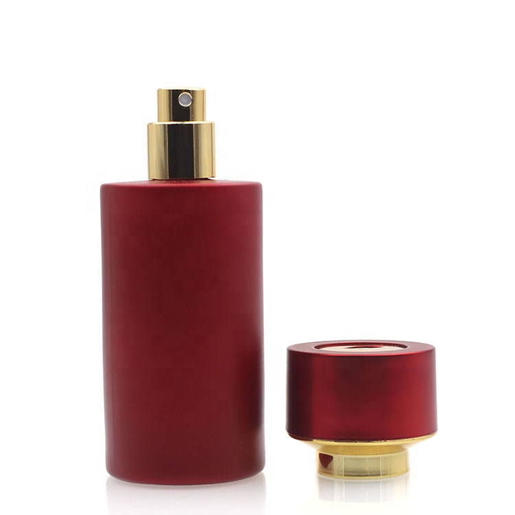 Customizable Logo Cosmetic Empty Glass Bottles Luxury Red Spray Perfume Glass Bottle 50 Ml