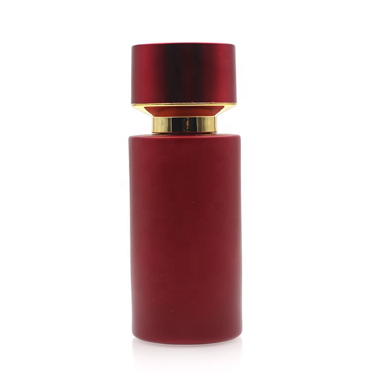 Customizable Logo Cosmetic Empty Glass Bottles Luxury Red Spray Perfume Glass Bottle 50 Ml