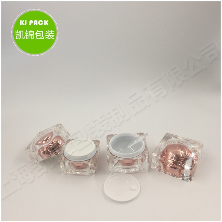 Customizable luxurious high quality acrylic jar and bottle cosmetics container with 5g 10g 15g 30g 40ml 50ml 60ml 70ml 80ml 100m