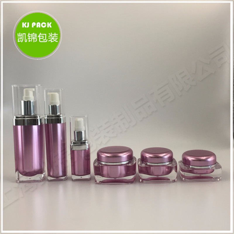 Customizable luxurious high quality acrylic jar and bottle cosmetics container with 5g 10g 15g 30g 40ml 50ml 60ml 70ml 80ml 100m