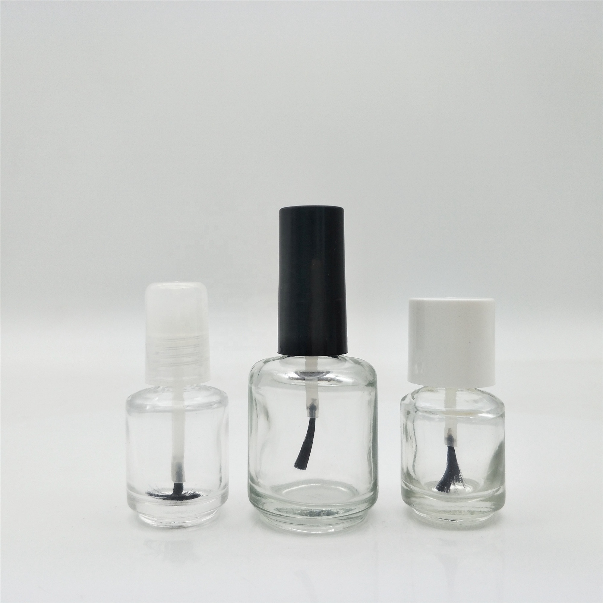 Customizable personal care empty 3ml 5ml 10ml 15ml clear black colorful nail polish bottle