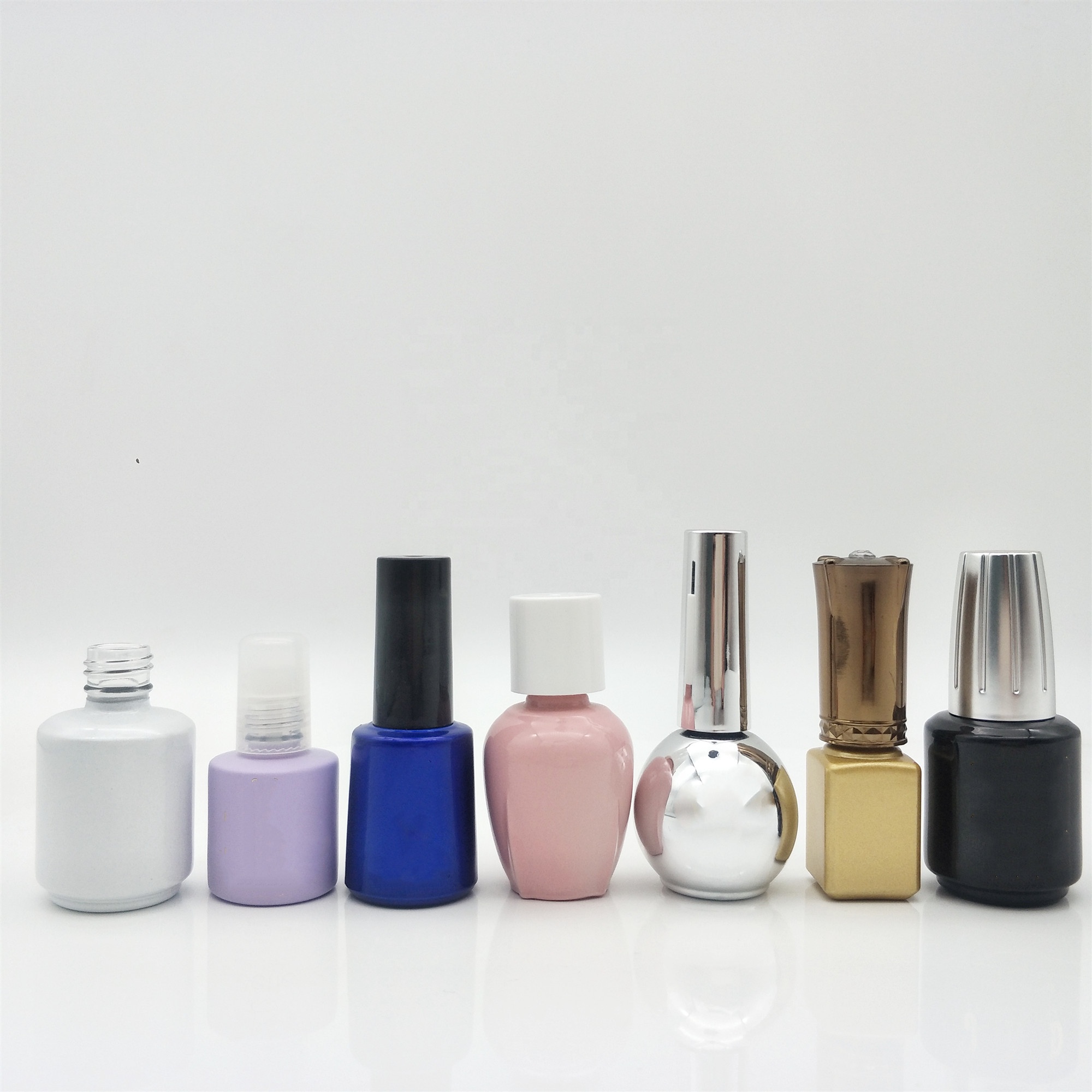 Customizable personal care empty 3ml 5ml 10ml 15ml clear black colorful nail polish bottle