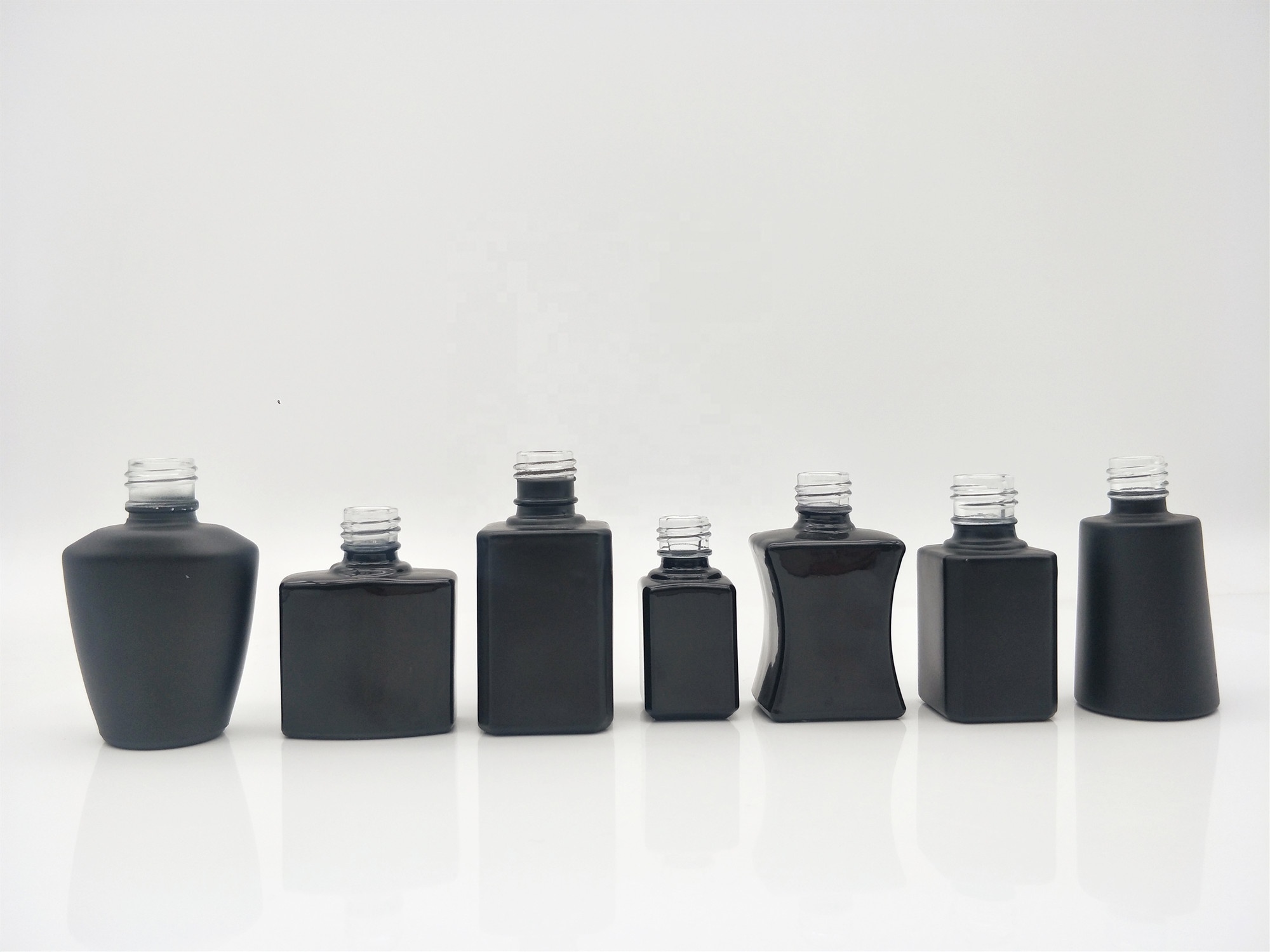 Customizable personal care empty 3ml 5ml 10ml 15ml clear black colorful nail polish bottle