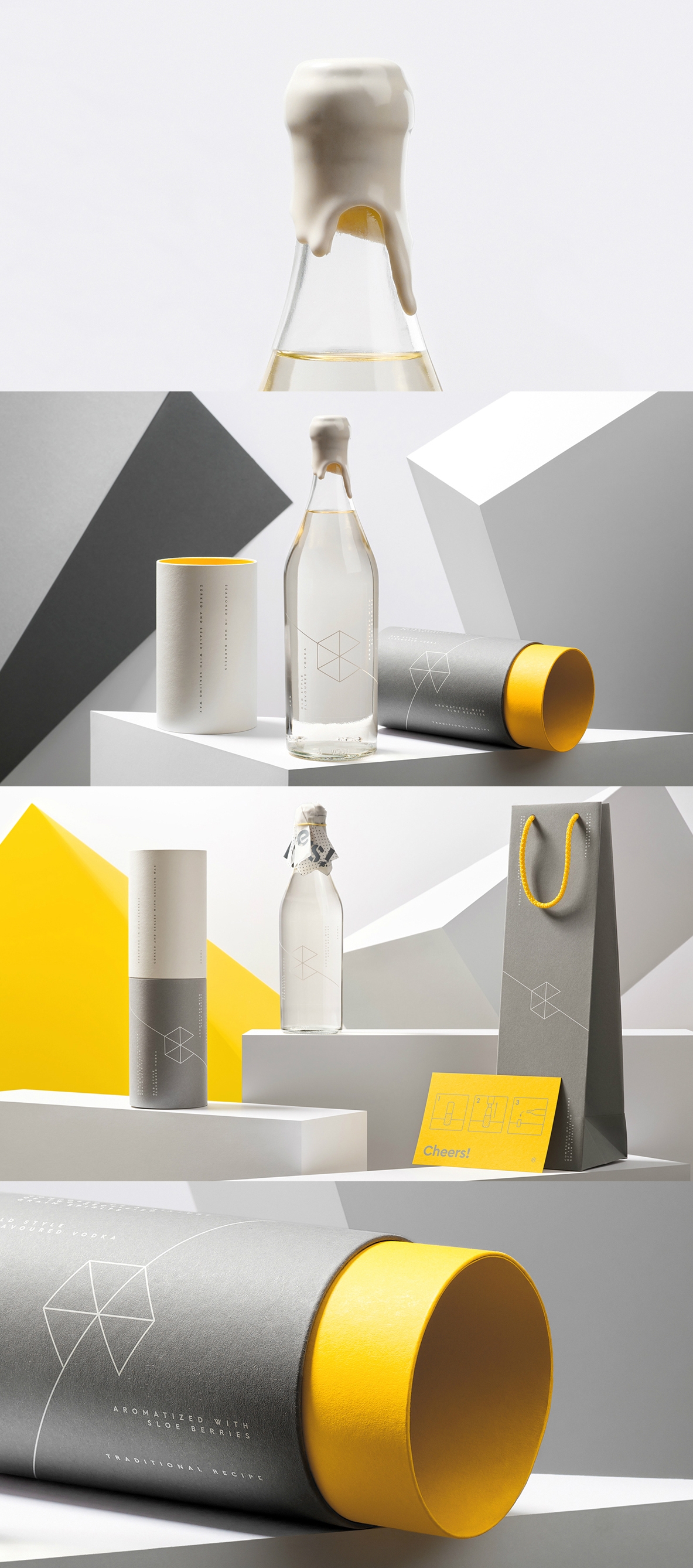 Customization Common Hot Modern Crystal White Glass Vodka Rum Brandy Bottle and Packing