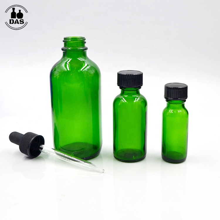 Customize 1oz 2oz 4oz 8oz Amber Blue Clear Skincare Beverage Lotion Pharmaceutical Boston Round Glass Bottle