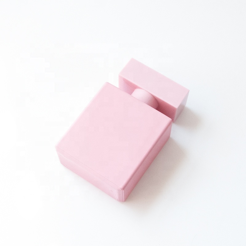 Customize 30ml / 50ml / 100ml Square Pink Perfume Bottle Cap Luxury Perfume Bottle