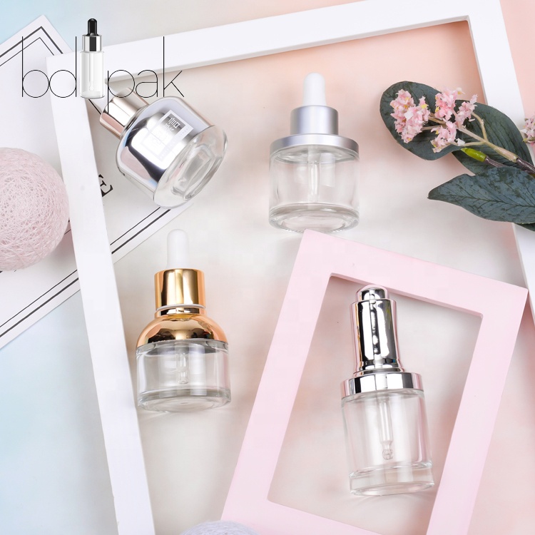 Customize Cap Nail Polish Bottles Wholesale Clear Glass Cosmetic Package Cosmetic Packaging Plastic Screen Printing Screw Cap