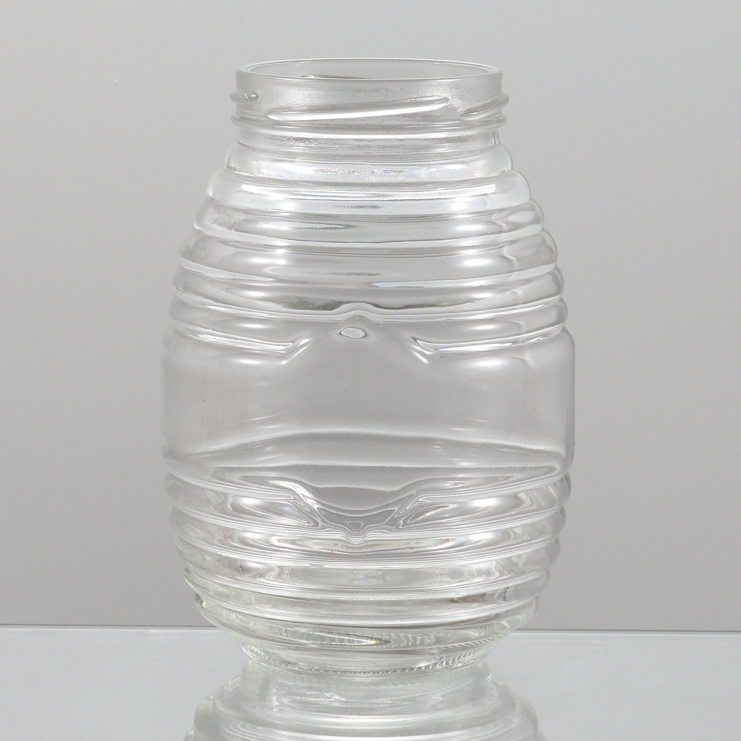 Customize Cheap Price Screw Top Round Transparent HoneyJar Glass Package