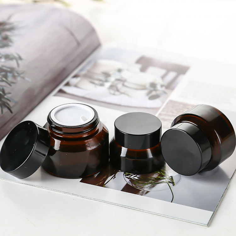 Customize Color Amber Blue Green 15g,30g,50g Empty Cosmetic Containers,Face Cream jars