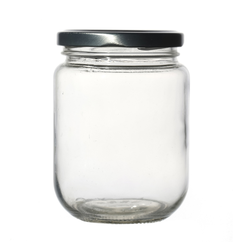 Customize Glass Jars and Bottles Storage Clear Empty Screw Top Round Food Glass Jar