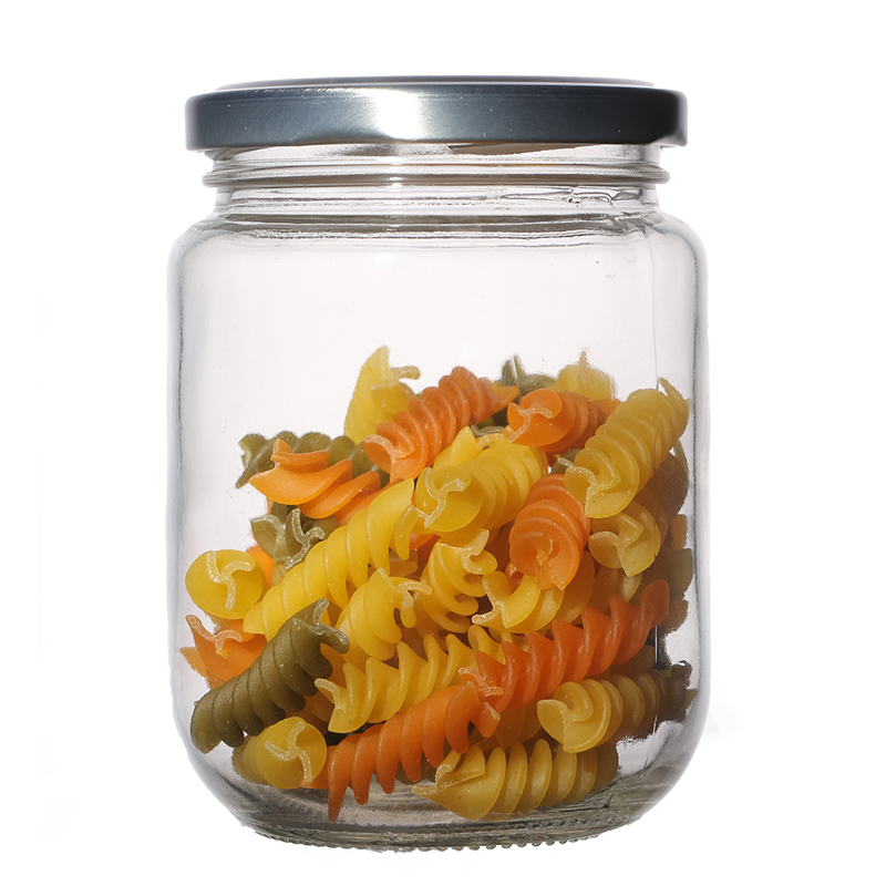 Customize Glass Jars and Bottles Storage Clear Empty Screw Top Round Food Glass Jar