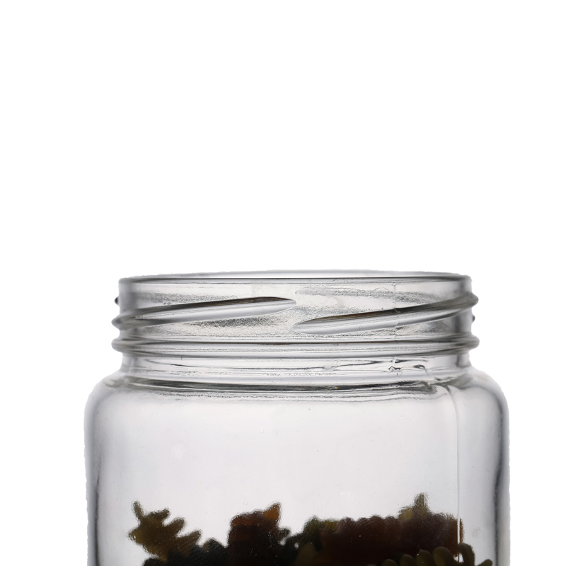 Customize Glass Jars and Bottles Storage Clear Empty Screw Top Round Food Glass Jar