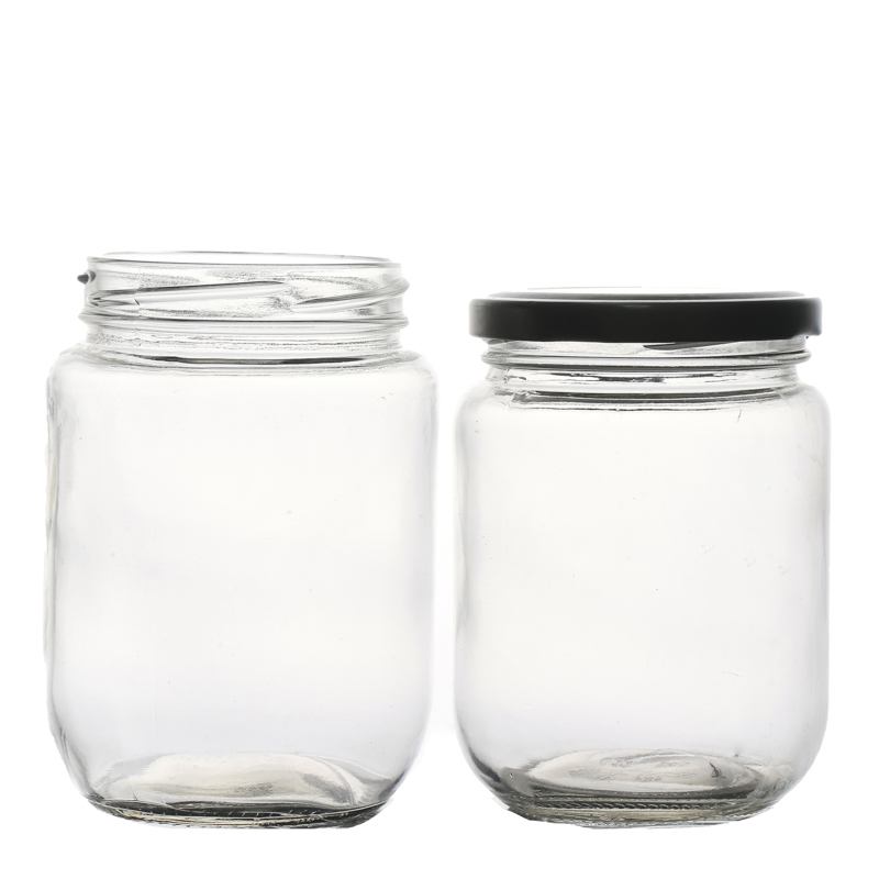 Customize Glass Jars and Bottles Storage Clear Empty Screw Top Round Food Jar Glass