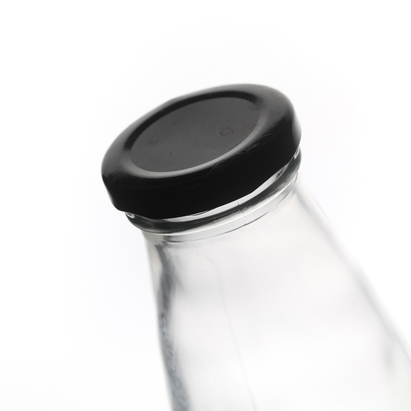 Customize Lead Free 200ml 250ml 500ml 1000ml Milk Glass Bottles with Lids
