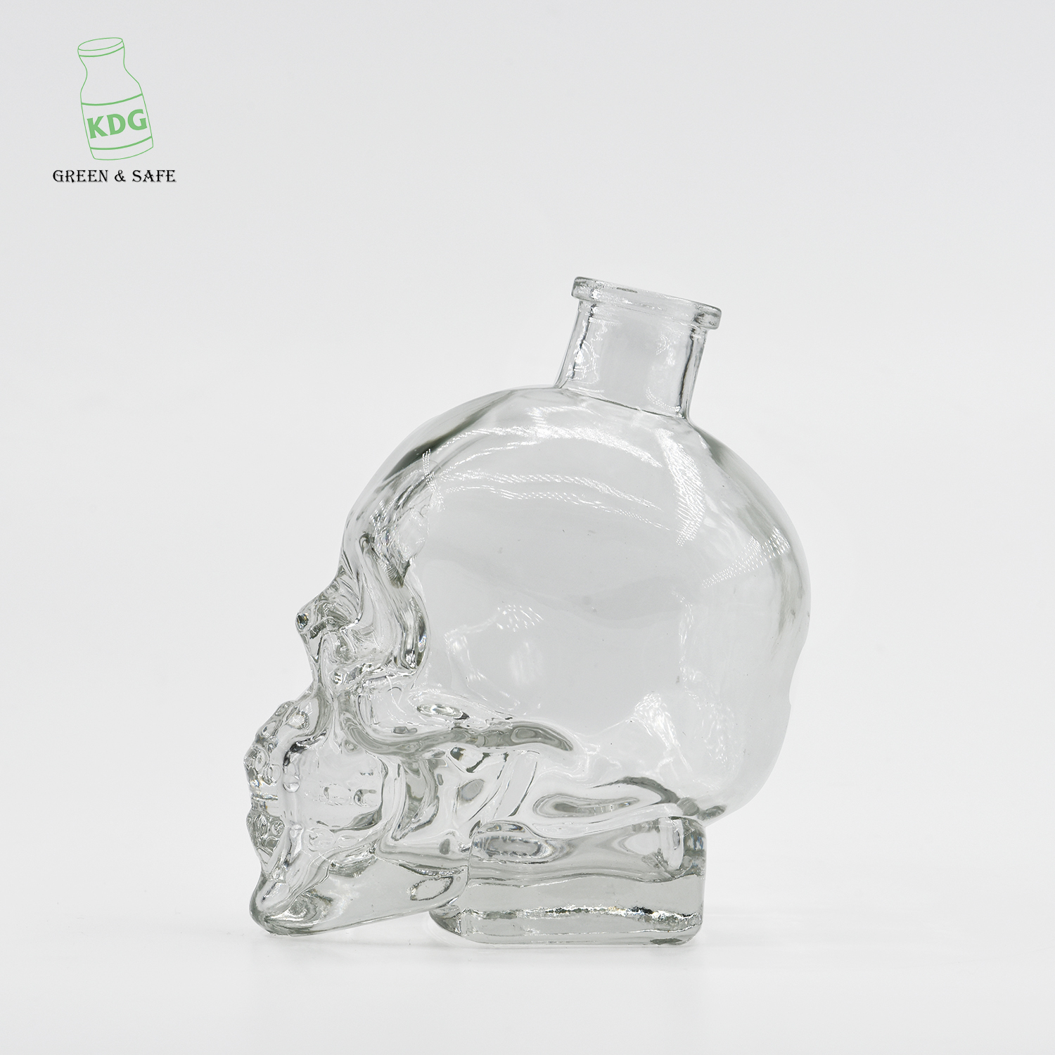 Customize Skull Shaped High Quality Glass Bottles for Liquor Package Manufacturers