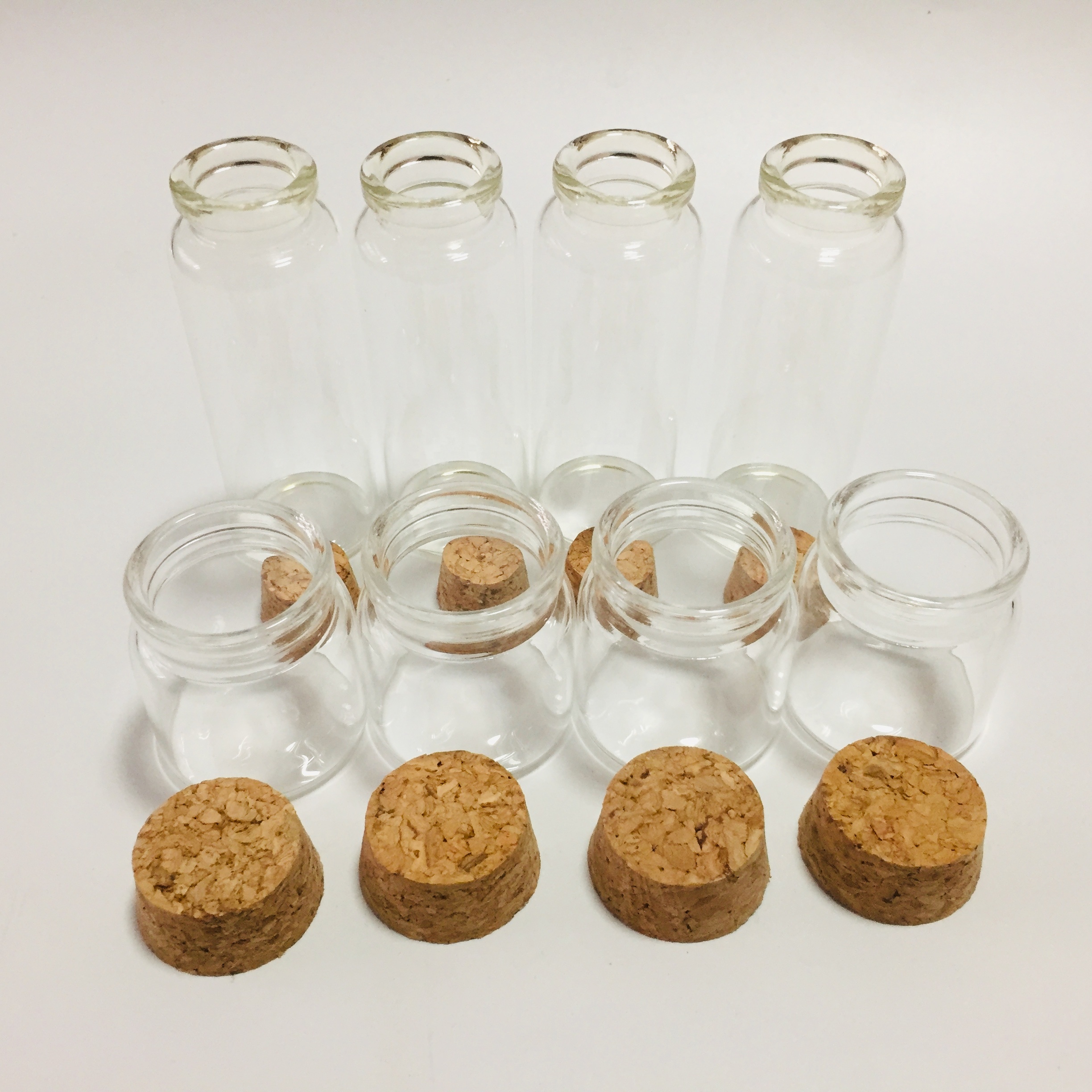Customize Special match glass bottle mini glass match jar with wood lid