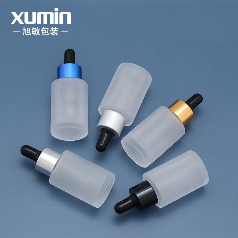 Customize cosmetic 30ml frosted glass dropper bottle for essential Oil Bottle