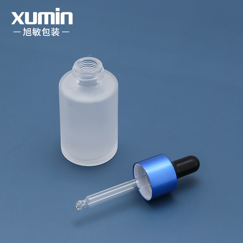 Customize cosmetic 30ml frosted glass dropper bottle for essential Oil Bottle