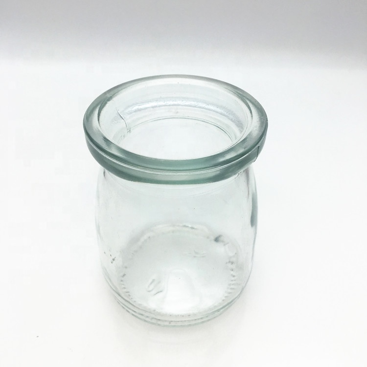 Customize cute 100ml small glass candy jar with wooden cork lid