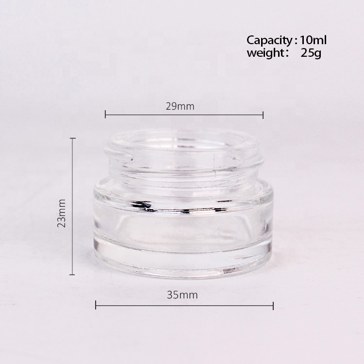 Customize empty 10ml cosmetics cream glass jar container with lid